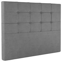 Cabeceira Casal 138 cm Berlin Veludo Cinza Soon