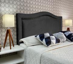 Cabeceira Casal 140 Cama Box Provençal Diamond Cinza Suede Com Pés RBL Cabeceira Casal 140 Cama Box Provençal Diamond Cinza Suede Com Pés RBL