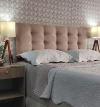 Cabeceira Casal 140 Cama Box Viena Botone Bege Linho Com Pés RBL Cabeceira Casal 140 Cama Box Viena Botone Bege Linho Com Pés RBL