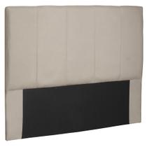 Cabeceira Casal 140 cm Londres Suede Bege - Nexta Casa