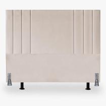 Cabeceira Casal 140 Cm material sintético Estofada Cama Box Moderna Frame Bege Cabeceira Casal 140 Cm material sintético Estofada Cama Box Moderna Frame Bege
