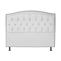 Cabeceira Casal 140 cm Para Cama Box Diana Suede Branco - Fina Mobília