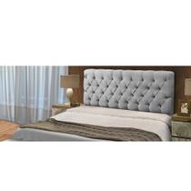Cabeceira Casal 140 cm Para Cama Box Sofia Suede Cinza - SA Móveis