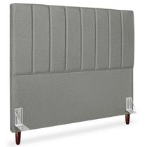 Cabeceira Casal 140cm Arlla Linho Cinza Escuro RM Cabeceira Casal 140cm Arlla Linho Cinza Escuro RM