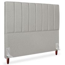Cabeceira Casal 140cm Arlla Linho Cinza Rm Cinza Cabeceira Casal 140cm Arlla Linho Cinza Rm Cinza