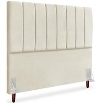 Cabeceira Casal 140cm Arlla Suede Bege RM Cabeceira Casal 140cm Arlla Suede Bege RM