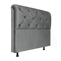 Cabeceira Casal 140Cm Barbara Suede Cinza Id Suede Cinza