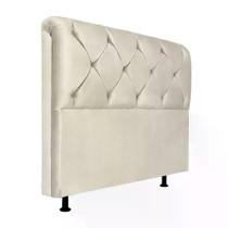Cabeceira Casal 140Cm Barbara Suede Marfim Id Suede Marfim