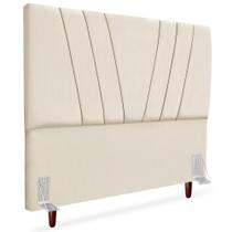 Cabeceira Casal 140cm Bell Suede Bege Rm Bege Cabeceira Casal 140cm Bell Suede Bege Rm Bege