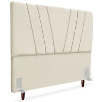 Cabeceira Casal 140cm Bell Suede Bege RM Cabeceira Casal 140cm Bell Suede Bege RM