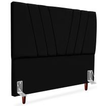 Cabeceira Casal 140cm Bell Suede Preto Rm Preto Cabeceira Casal 140cm Bell Suede Preto Rm Preto