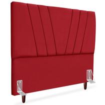 Cabeceira Casal 140cm Bell Suede Vermelho RM Cabeceira Casal 140cm Bell Suede Vermelho RM