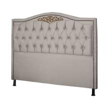 Cabeceira Casal 140cm Decorativa Maitê Veludo Bege - Montanaris Decor