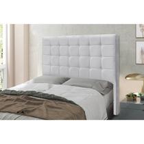 Cabeceira Casal 140cm Linho Rústico Verona Branco Cabeceira Casal 140cm Linho Rústico Verona Branco