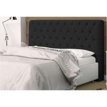 Cabeceira Casal 140cm Para Cama Box Lady Suede Preto - SA Móveis