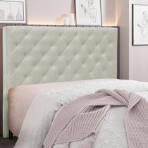 Cabeceira Casal 140Cm Veludo Tania Prata