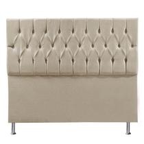 Cabeceira Casal 1,40m Madrid Suede Bege - Pallazio