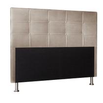 Cabeceira Casal 1,40m Roma Suede Bege - Pallazio