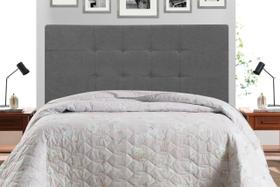 Cabeceira Casal 144 Cm Maveric Chumbo para Cama Box Estofada