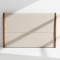 Cabeceira Casal 150cm Soft Lisa material sintético Caramelo/Bouclé Suave Off White - Sallar Home Cabeceira Casal 150cm Soft Lisa material sintético Caramelo/Bouclé Suave Off White - Sallar Home