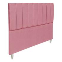 Cabeceira Casal 1,95m Londres Suede Rosa Dal Poz Estofados Cabeceira Casal 1,95m Londres Suede Rosa Dal Poz Estofados
