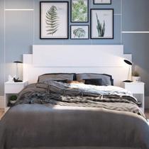 Cabeceira Casal 265cm MDP com 2 Mesas de Apoio para Dormitórios Cabeceira Casal 265cm MDP com 2 Mesas de Apoio para Dormitórios