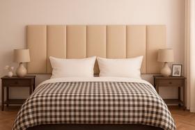 Cabeceira Casal 7 Módulos Estofados Placa Cama Box Adesiva 140cm