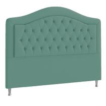 Cabeceira Casal Ághata P04 140 cm Suede Turquesa TCA 946 - Amarena Móveis