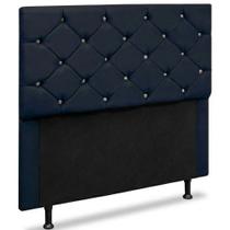 Cabeceira casal alemanha 140 cm suede azul marinho - ma decor Cabeceira casal alemanha 140 cm suede azul marinho - ma decor