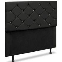Cabeceira casal alemanha 140 cm suede preto - ma decor Cabeceira casal alemanha 140 cm suede preto - ma decor
