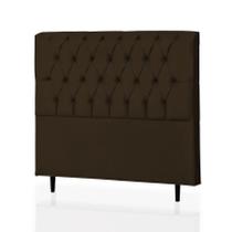 Cabeceira Casal Alice 140 CM Suede Marrom - D A Decor