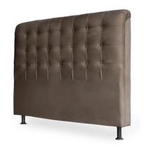 Cabeceira Casal Ana 140cm Suede Marron FdECOR