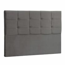 Cabeceira Casal Ana Luisa 140 CM Suede Cinza - D A Decor