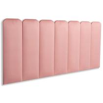 Cabeceira Casal Arredondada Veludo 140x60 Cama Box Modulada