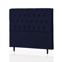 Cabeceira Casal Baby 140 CM Suede Azul Marinho - D A Decor