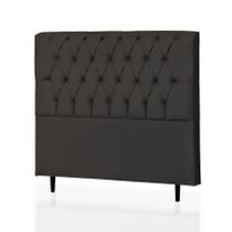 Cabeceira Casal Baby 140 CM Suede Preto - D A Decor