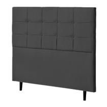 Cabeceira Casal Bari 140cm Para Cama Box Suede Cinza - DS Estofados