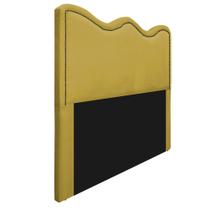 Cabeceira Casal Bari P02 140 cm para cama Box Suede Amarelo - Amarena Móveis