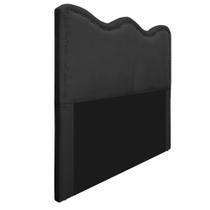 Cabeceira Casal Bari P02 140 cm para cama Box Suede Preto - Amarena Móveis