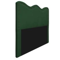 Cabeceira Casal Bari P02 140 cm para cama Box Suede Verde - Amarena Móveis