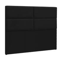 Cabeceira Casal Berlim P04 140 cm Suede Preto TCA 944 - Amarena Móveis