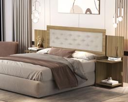 Cabeçeira Casal Box Áustria 100% Mdf Multimídias P/ 138/158 Cm -Com Captone -Basoto