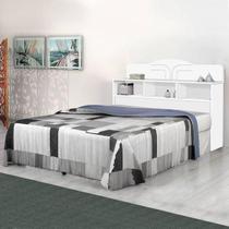 Cabeceira Casal Box Vivian 1600 - 100% MDF C/Nichos Basoto Branco
