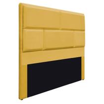 Cabeceira Casal Brick P02 140 cm para cama Box Sintético Amarelo - Amarena Móveis