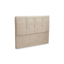 Cabeceira Casal Cama Box 140cm London Veludo Bege - JS Móveis