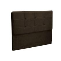 Cabeceira Casal Cama Box 140cm London Veludo Chocolate - JS Móveis