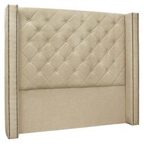 Cabeceira Casal Cama Box 140cm Louise S06 Linho Dourado - Mpozenato Cabeceira Casal Cama Box 140cm Louise S06 Linho Dourado - Mpozenato