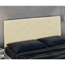 Cabeceira Casal Cama Box 140cm para Quarto Stambul Sintético Bege M11 - D'Rossi