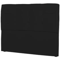 Cabeceira Casal Cama Box 160 cm London material sintético Preto - JS Móveis