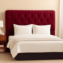 Cabeceira Casal Cama Box Estofada Cristal 140 cm Veludo